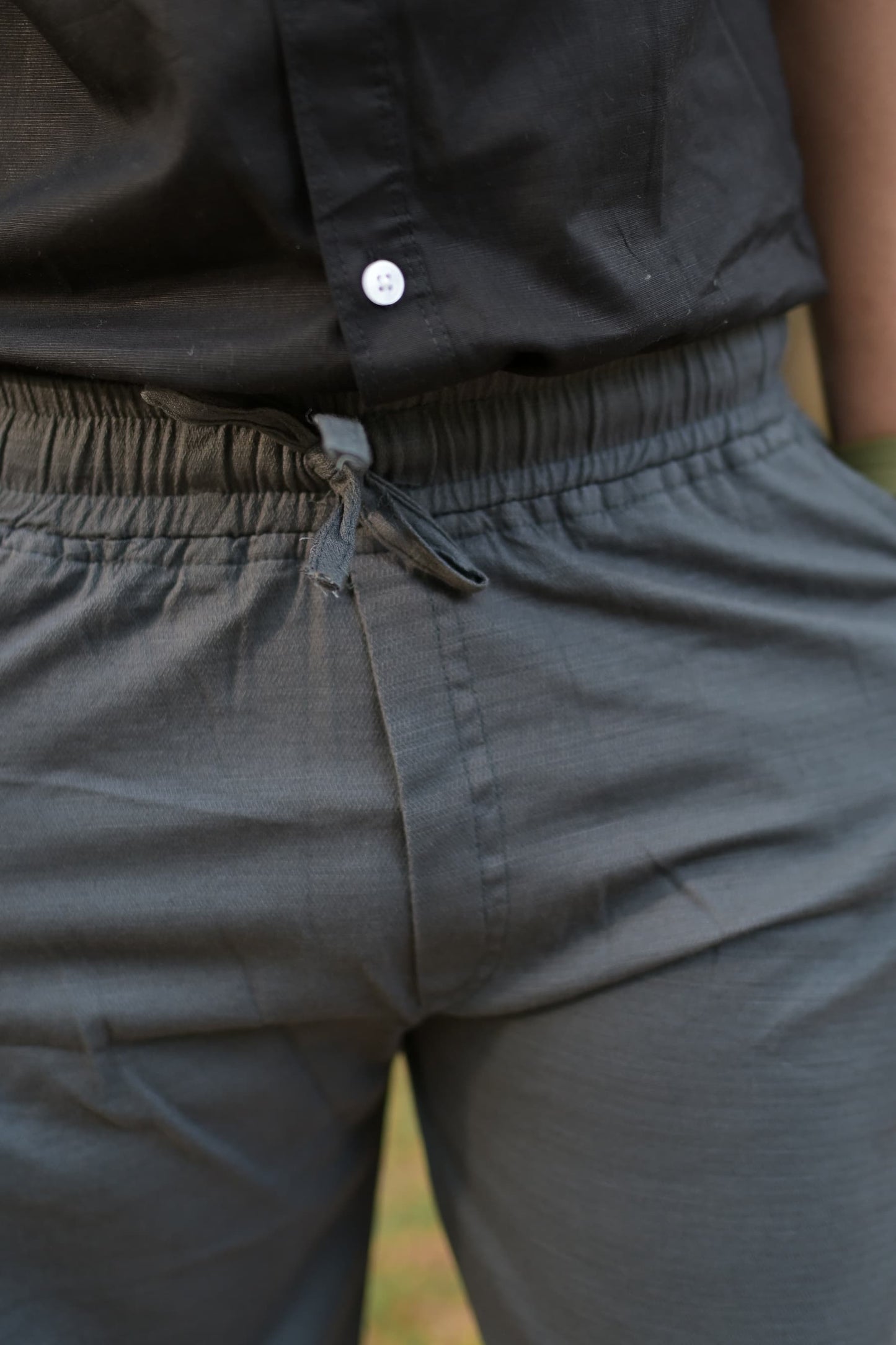 Chaudhar Linen Plain Dark Grey Trouser