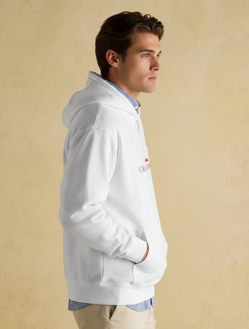 Chaudhar's White  Oversized Hoodie