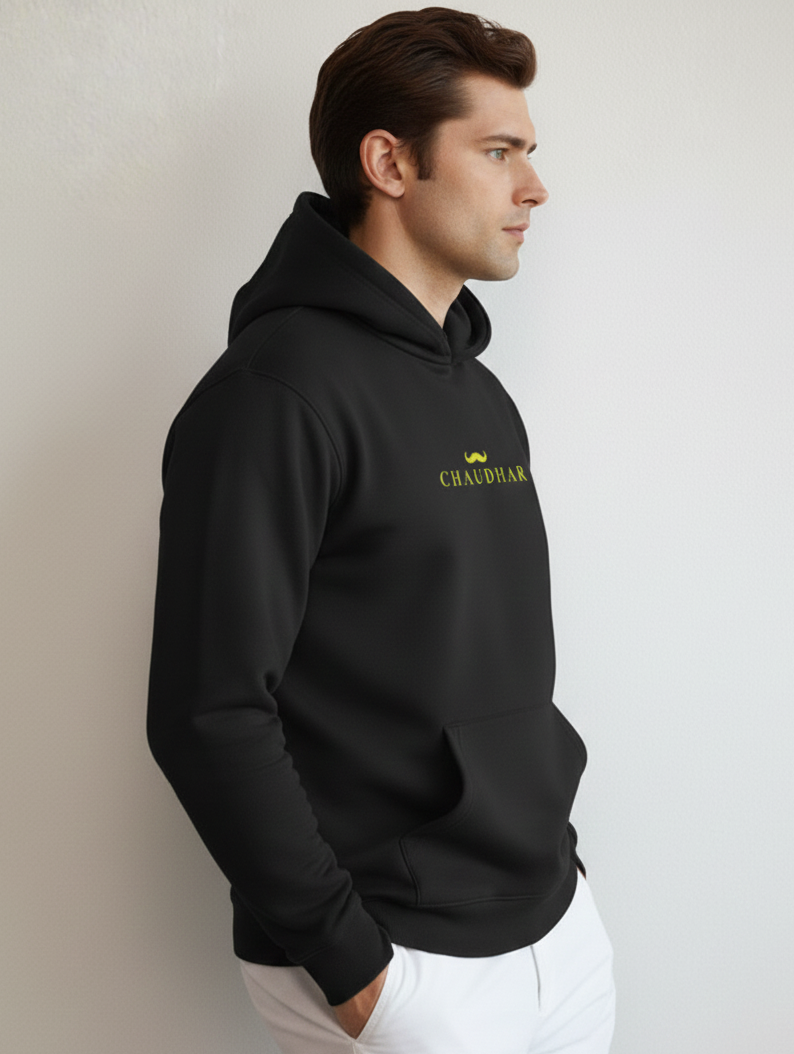 Chaudhar's Black  Oversized Hoodie