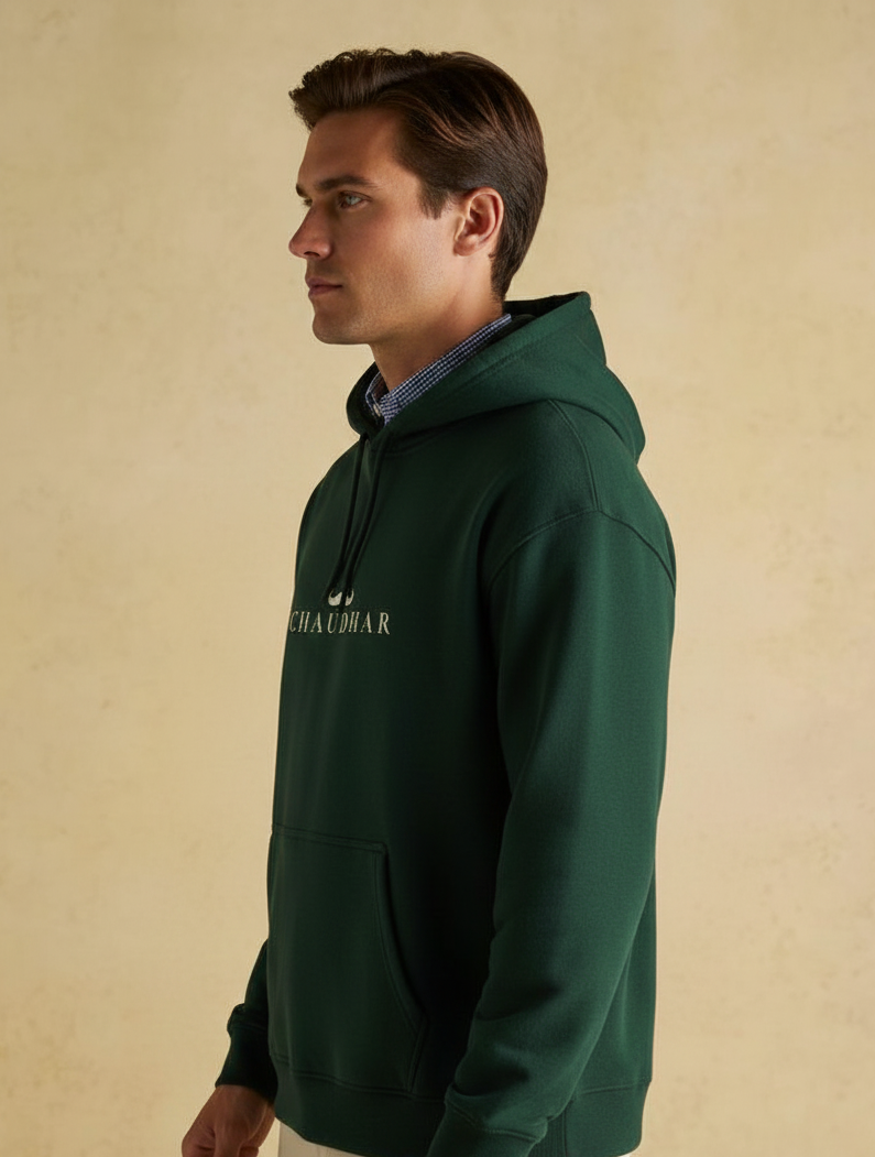 Chaudhar's Dark Green  Oversized Hoodie
