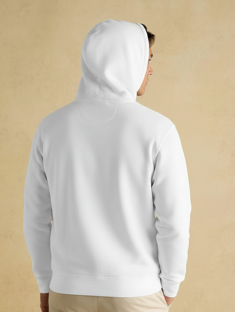 Chaudhar's White  Oversized Hoodie