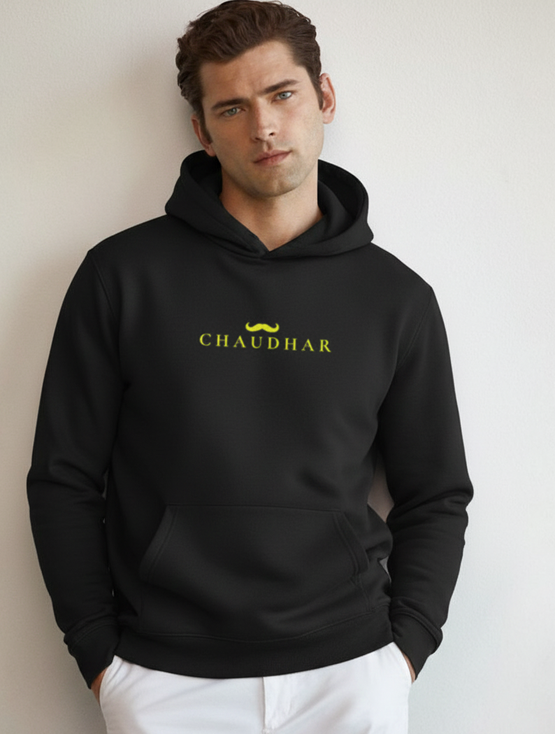 Chaudhar's Black  Oversized Hoodie
