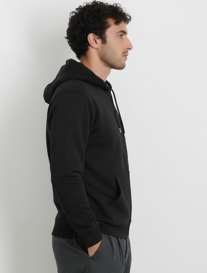 Chaudhar's Black  Zip Hoodie