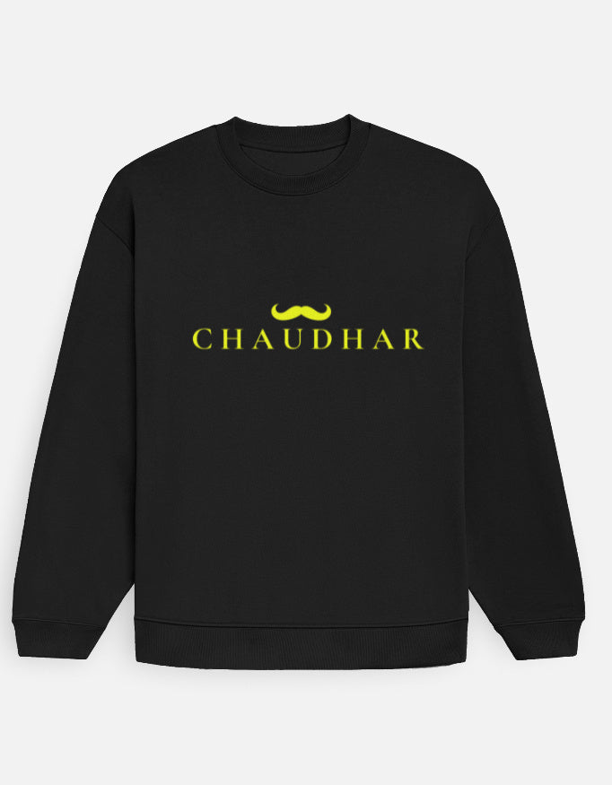 Chaudhar's Black Oversized Sweatshirt