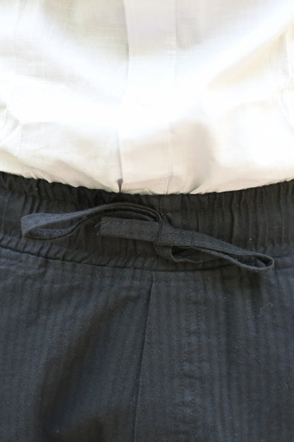 Chaudhar Linen Lining Straight Fit Black Trouser