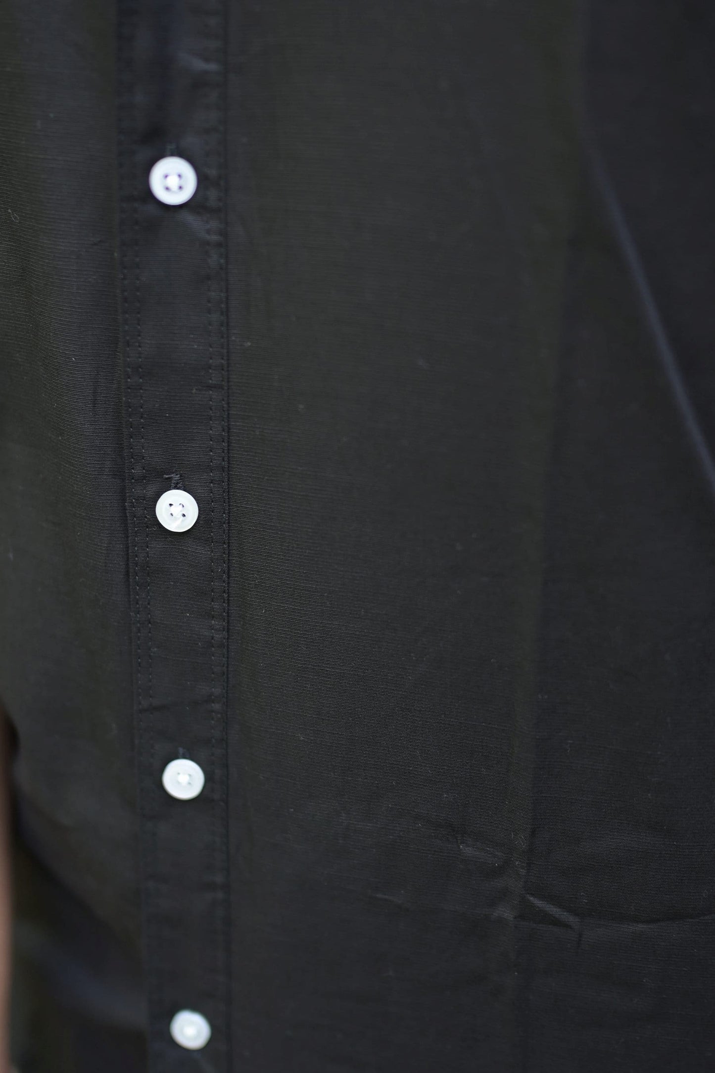 Chaudhar Slim Fit Black Linen Shirt