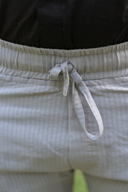 Chaudhar Linen Lining Straight Fit Grey Trouser
