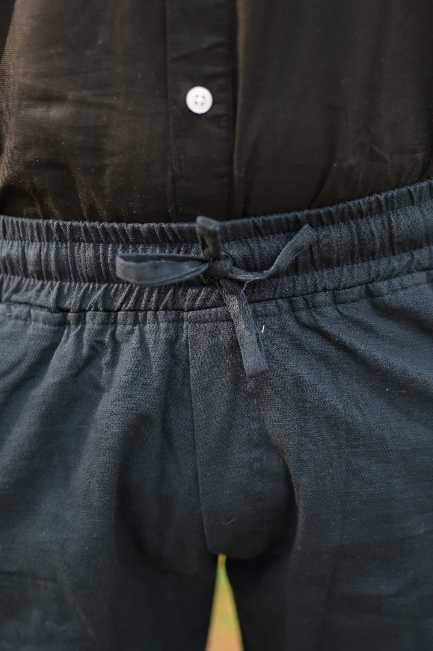 Chaudhar Linen Plain Dark Blue Trouser