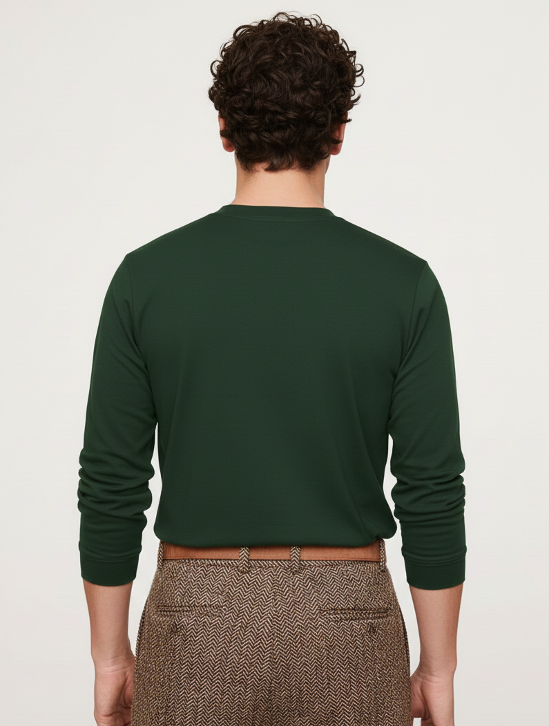 Chaudhar's Men's Dark Green Full Sleeve T-Shirt