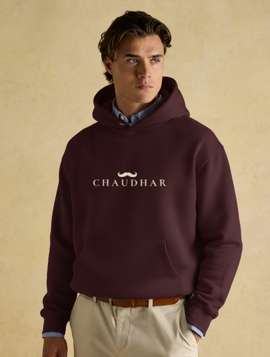 Chaudhar's Maroon Oversized Hoodie