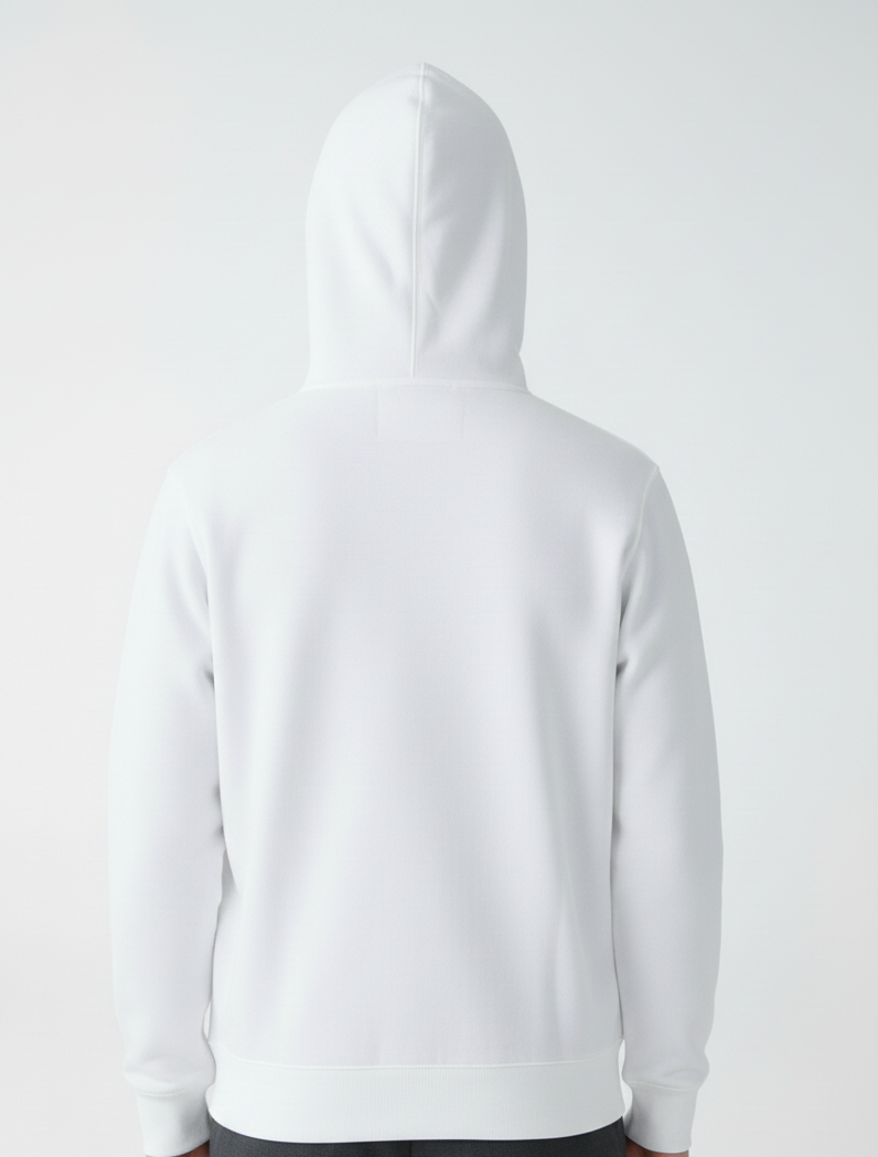 Chaudhar's White Zip Hoodie